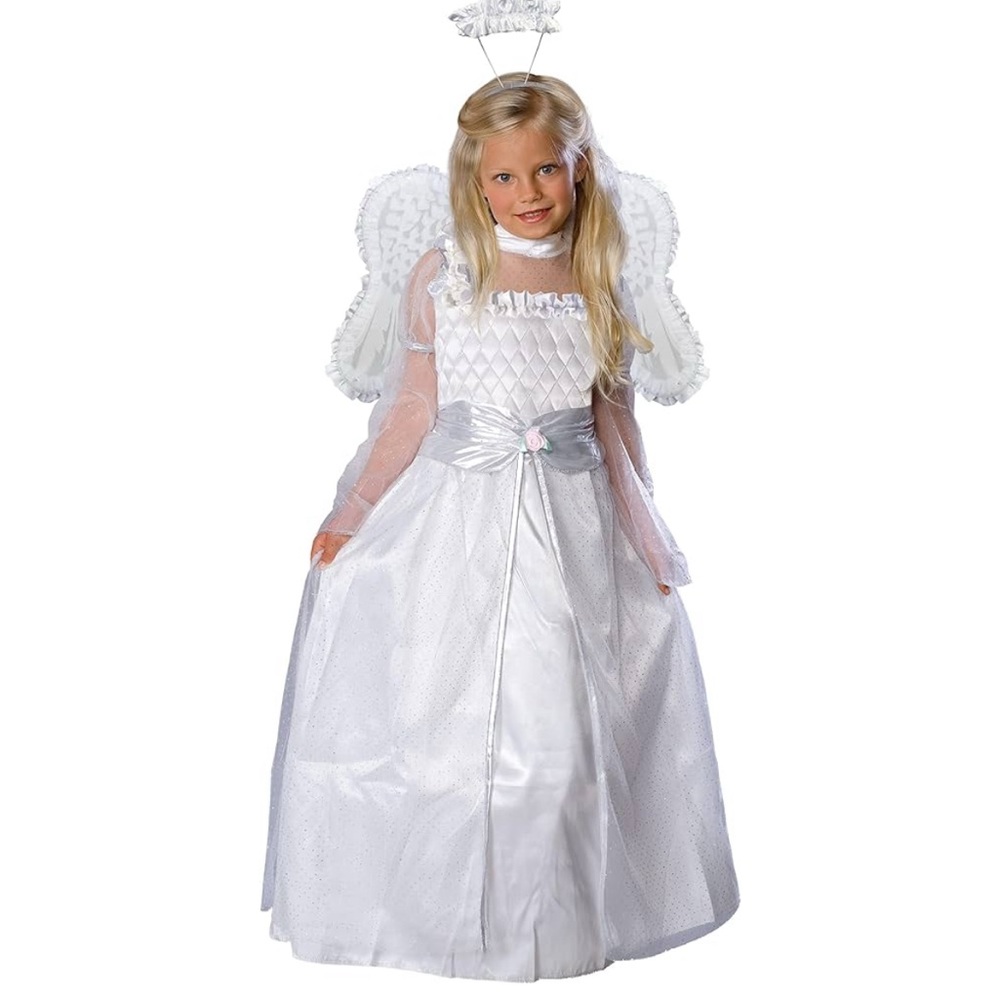 NWT- Rubie’s Rosebud Angel Child Costume, White, Large (12-14)